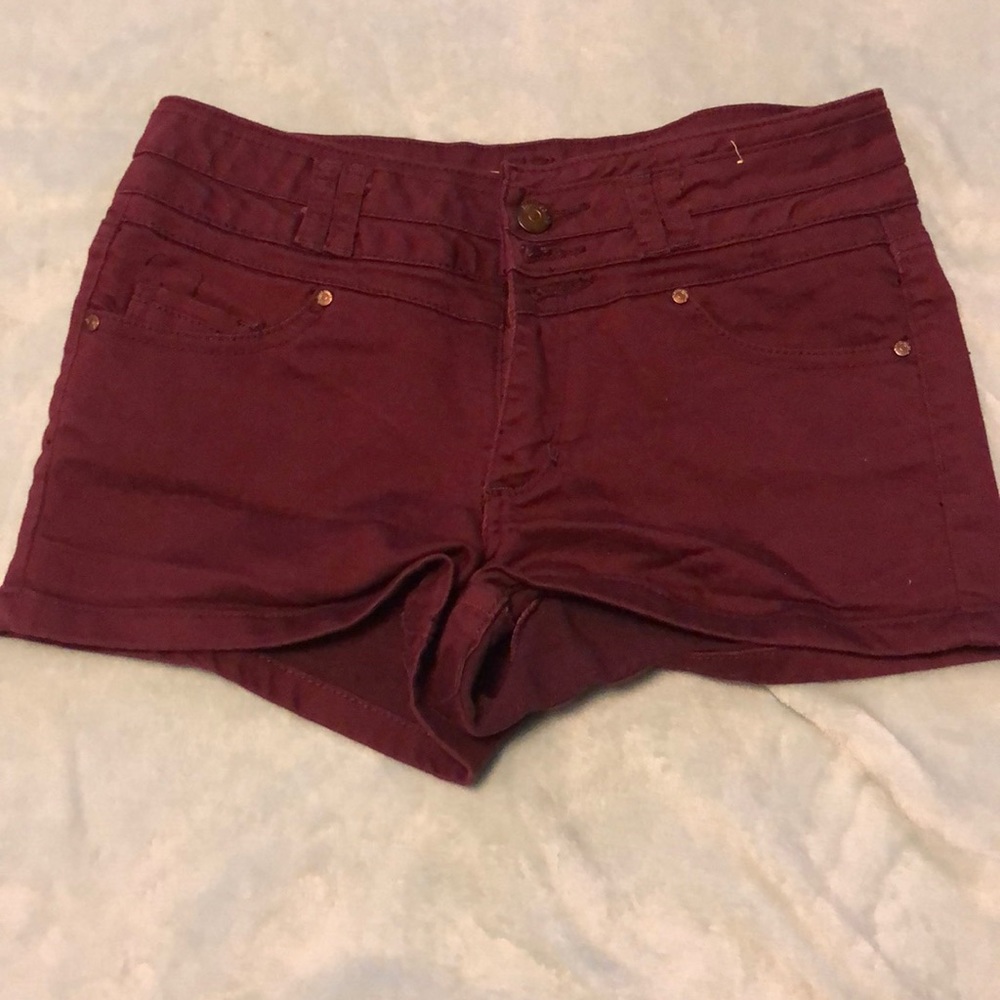 Burgundy Shorts